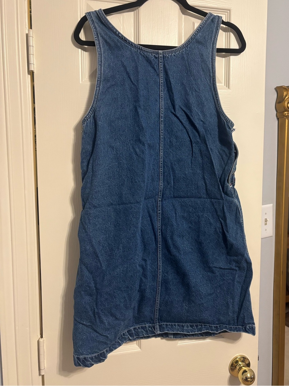 Denim Overalls Dress with Winnie the Pooh & Tigger Embroidery - Blue - Picture 2 of 8